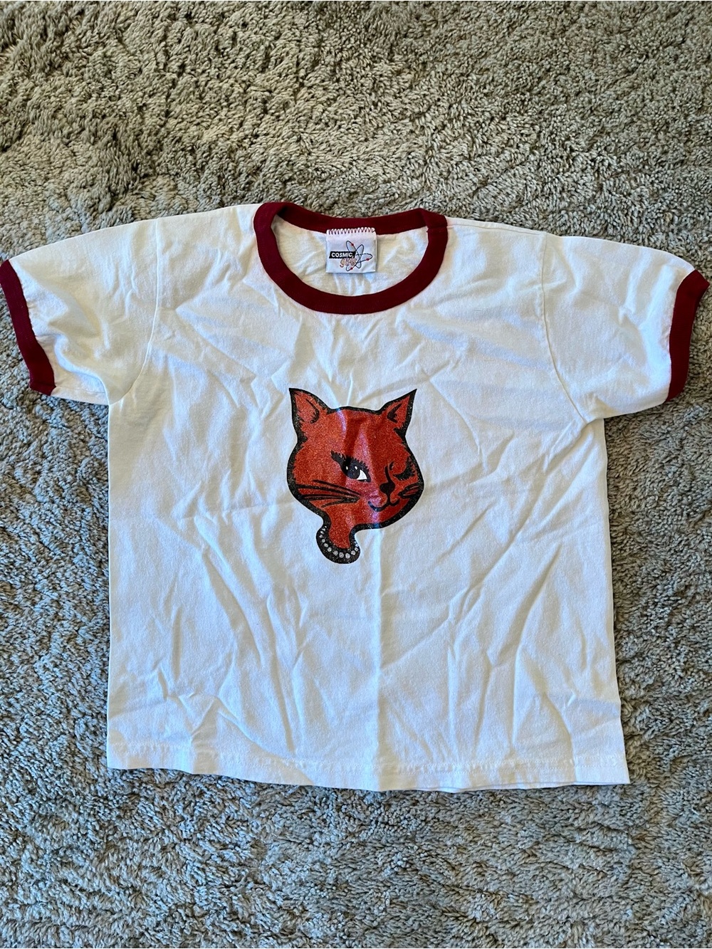 Y2K rare Cosmic Girls/Cosmic Debris cat tee